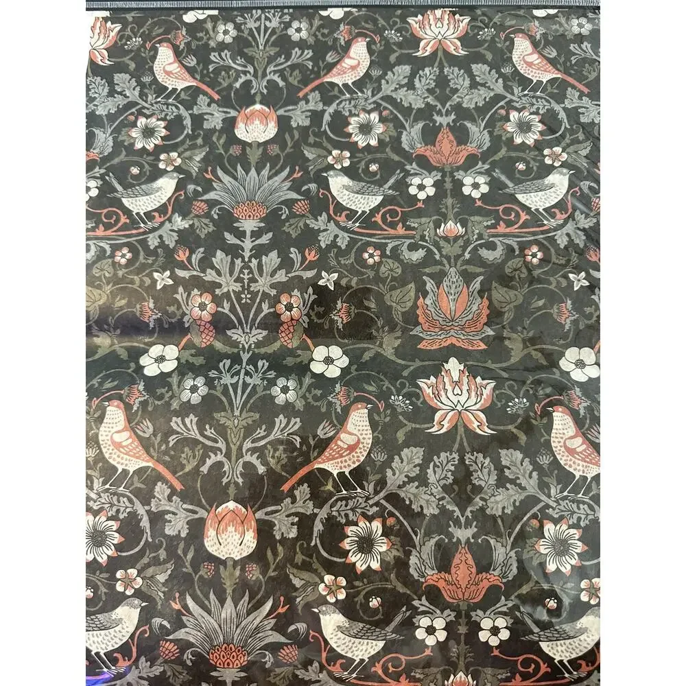 New Belles & Whistles ART DECO BIRD PATTERN Decoupage Decor Rice Paper 23”x33”